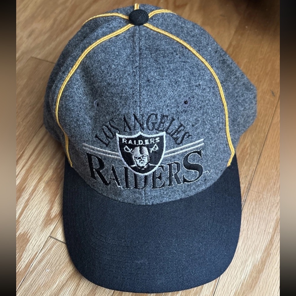 Rare NFL LA Raiders Felt Style Cap Snap Back Hat Vintage